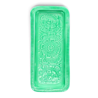 Enamel trinket tray - Green