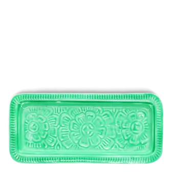 Enamel trinket tray - Green