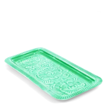 Enamel trinket tray - Green