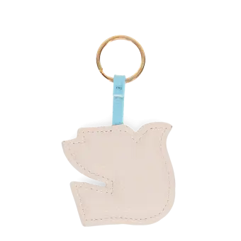 Faux leather keyring - Bird