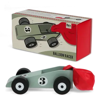 wooden balloon powered racing car