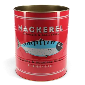 Set of 2 storage tins - fish