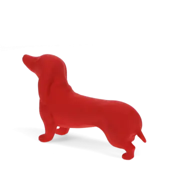 Giant sausage dog eraser red