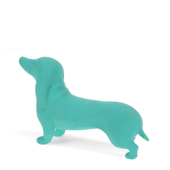 Giant sausage dog eraser turquoise