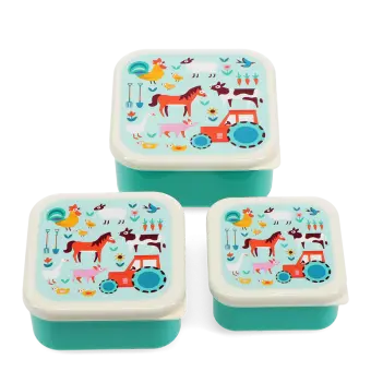 Snack boxes (set of 3) - Farmyard