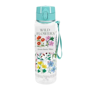 Drinks bottle with push button lid 700ml - Wild Flowers