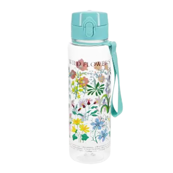 Drinks bottle with push button lid 700ml - Wild Flowers