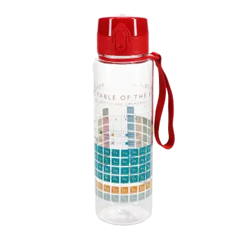 Drinks bottle with push button lid 700ml - Periodic Table