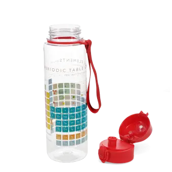 Drinks bottle with push button lid 700ml - Periodic Table