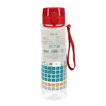 Drinks bottle with push button lid 700ml - Periodic Table