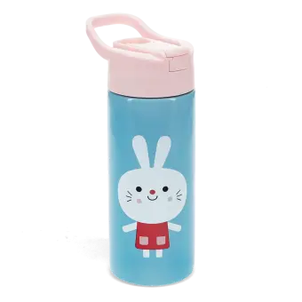 Stainless steel bottle with push button lid 500ml - Lottie and Friends