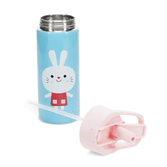 Stainless steel bottle with push button lid 500ml - Lottie and Friends