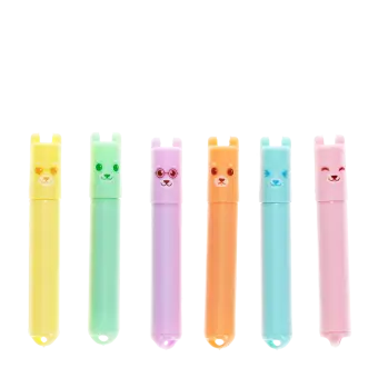 Mini highlighters (set of 6) - Bear