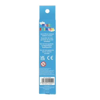 Twisted rainbow erasers (set of 3)