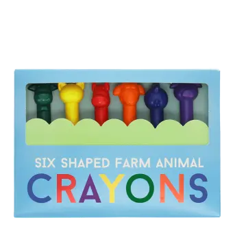 Animal head crayons (set of 6)