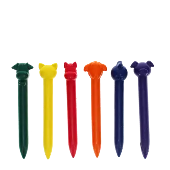 Animal head crayons (set of 6)
