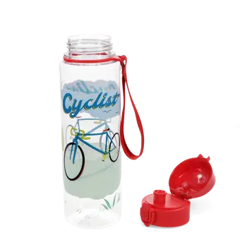 Drinks bottle with push button lid 700ml - Cyclist