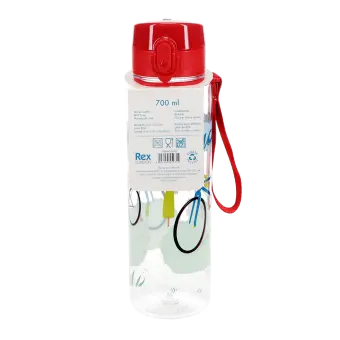 Drinks bottle with push button lid 700ml - Cyclist