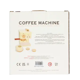 wooden toy coffee machine playset
