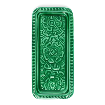 Enamel trinket tray - Dark green
