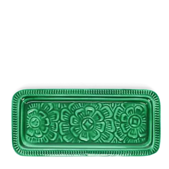 Enamel trinket tray - Dark green