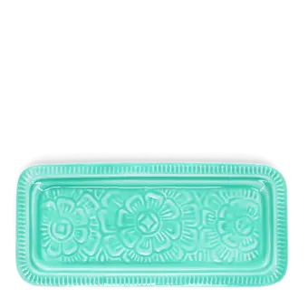 Enamel trinket tray - aqua