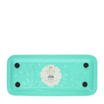 Enamel trinket tray - aqua