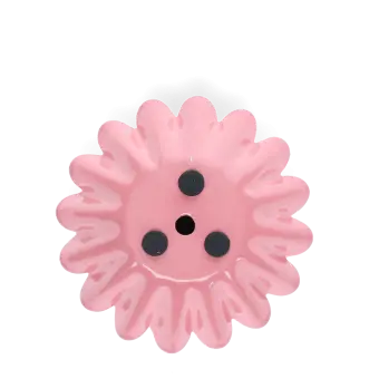 Enamel cupped flower candle holder - Dark pink