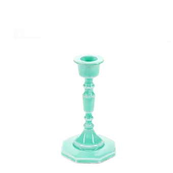 Enamel candlestick (13cm) - Aqua