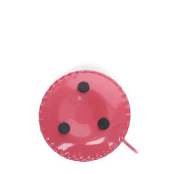 Enamel chamberstick candle holder - Vibrant pink