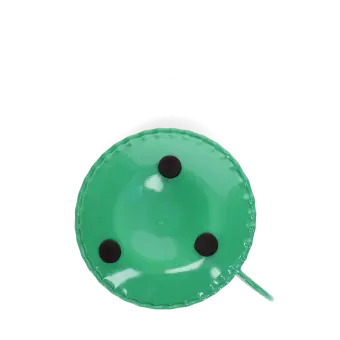 Enamel chamberstick candle holder - Dark green