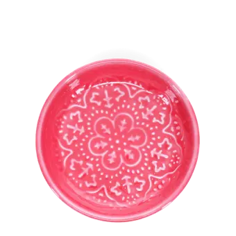 Enamel trinket dish - Vibrant pink