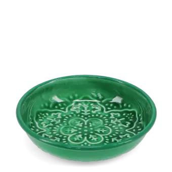 Enamel trinket dish - Dark green