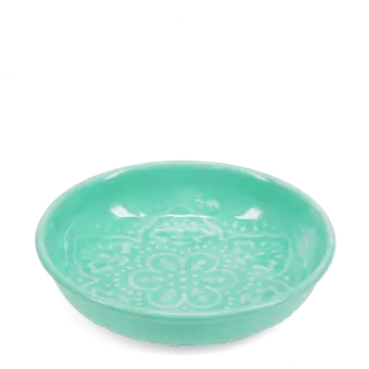 Enamel trinket dish - Aqua