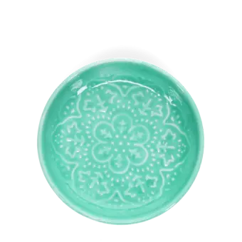 Enamel trinket dish - Aqua