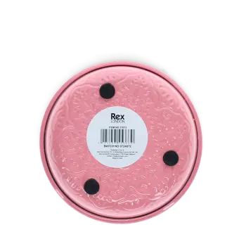 Enamel trinket dish - dark pink
