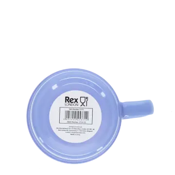 milky blue glass stacking coffee cup