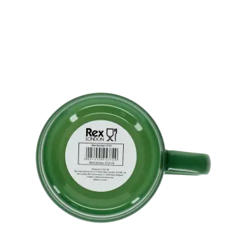 Jade green glass stacking coffee cup