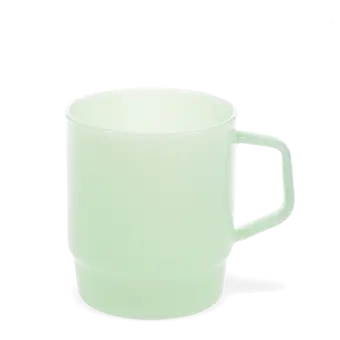 Stacking glass coffee cup 280ml - Mint green