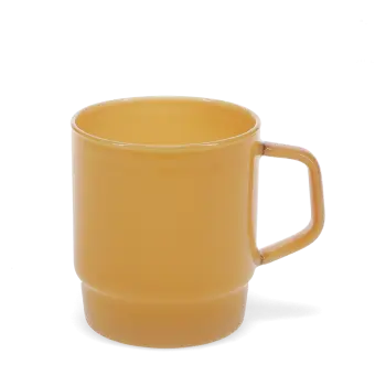 Stacking glass coffee cup 280ml - Light topaz