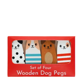 Mini wooden pegs (set of 4) - Dogs