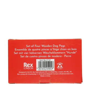 Mini wooden pegs (set of 4) - Dogs