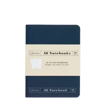A6 notebooks (set of 2) - Orange & blue