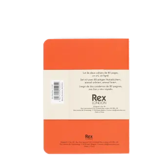 A6 notebooks (set of 2) - Orange & blue