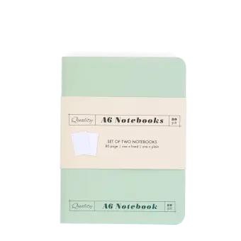 A6 notebooks (set of 2) - Green & aqua