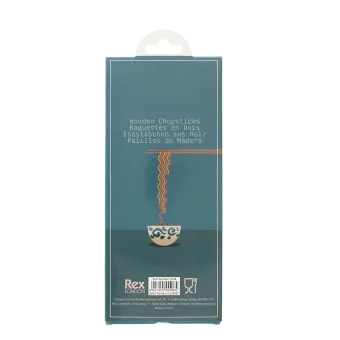 Wooden chopsticks (pack of 5 pairs) - Delicate patterns