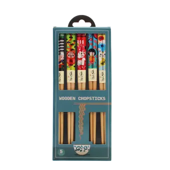 Wooden chopsticks (pack of 5 pairs) - Japanese heritage