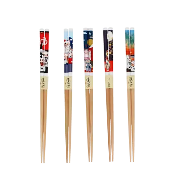 Wooden chopsticks (pack of 5 pairs) - Beckoning cats
