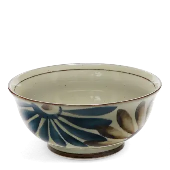 Japanese porcelain ramen bowl 18cm - Flower