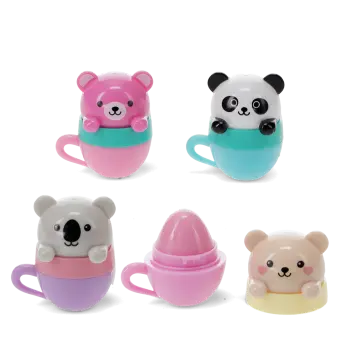 Mini berry scented lip balm (assorted) - Teacup animal friends